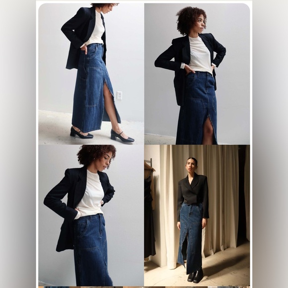 Moon River Blue Denim Maxi Skirt - Picture 5 of 5